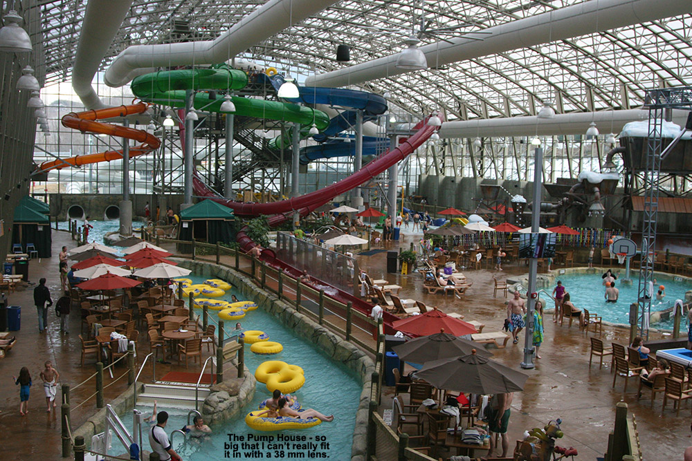 An image of the interior of the Pump House indoor water park at Jay Peak Ski Resort in Vermont