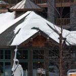 An image taken in the Spruce Peak Village area at Stowe Mountain Ski Resort in Vermont