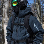 An image of Ty out on a ski tour after an April snowstorm at Bolton Valley Ski Resort in Vermont