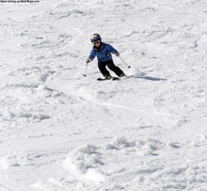 Dylan skiing on West Slope at Stowe