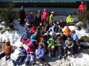 Picture of the BJAMS Ski Program kids at Stowe