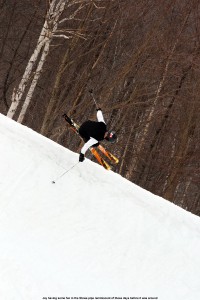Image of skiing the half pipe at Stowe