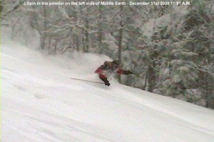 Image of Jay skiing deep pow at Castlerock