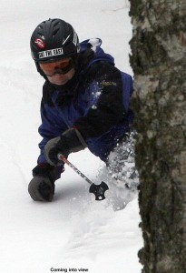 Image of Jay skiing in powder