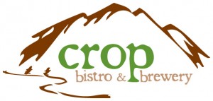 The logo for the Crop Bistro & Brewery in Stowe, Vermont