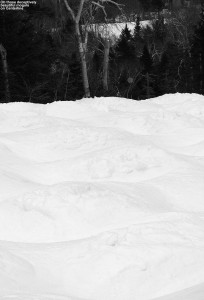 An image of moguls on the Centerline Trail in April at Stowe Mountain Resort in Vermont