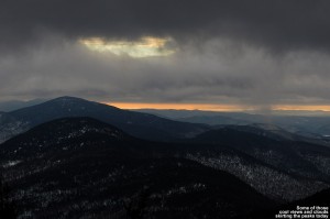An image of interesting clouds from Mt. Mansfield and Stowe Mountain Ski Resort in Vermont