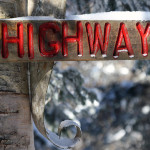 An image showing a sign for the Heavenly Highway trail on the backcountry network at Bolton Valley Ski Resort in Vemont