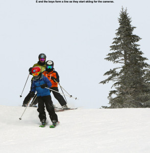 An image of skiers on the Cobrass trail at Bolton Valley Resort in Vermont