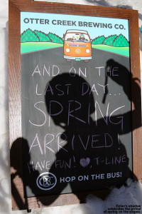 An image of a sign acknowledging spring at Bolton Valley Ski Resort in Vermont