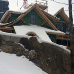An image of a house being constructed along Route 108 near Stowe Mountain Resort in Vermont