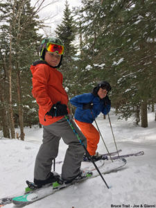 An image of Joe and Gianni out on the Bruce Trail near Stowe Mountain Ski Resort in Vermont