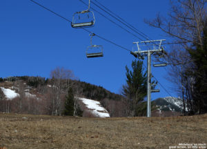 An image of the slopes of Whiteface Mountain in New York in late April