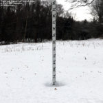 An image of the snow depth at 2,500' elevation at Bolton Valley