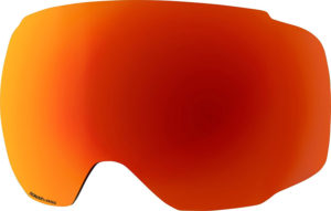 An image showing a Sonar Red lens for Anon's M2 goggles