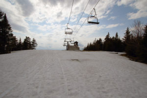 An image of the mid station area on the Timberline lift at Bolton Valley Ski Resort in Vermont