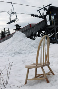 A spring image from the mid station of the Timberline Quad Chair at Bolton Valley Resort in Vermont