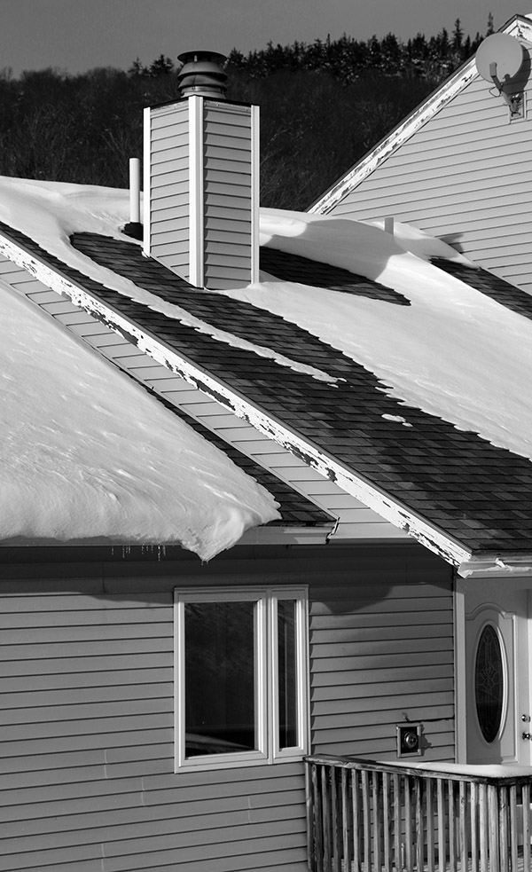 An image of drifted snow atop some of the condominiums near the base of Bolton Valley Ski Resort in Vermont after an early November snowstorm