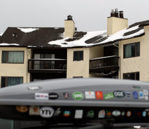 An image of the Courtside Condominiums in winter at Bolton Valley Ski Resort in Vermont