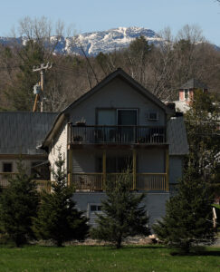 An image of the Chin of Mt. Mansfield in Vermont as viewed from the Moscow area